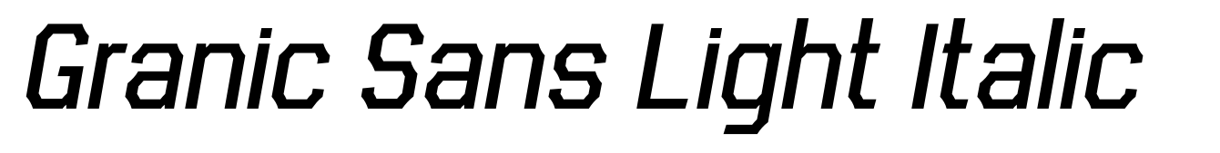 Granic Sans Light Italic